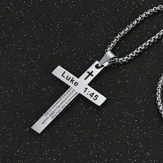 Bible Verse Cross Necklace