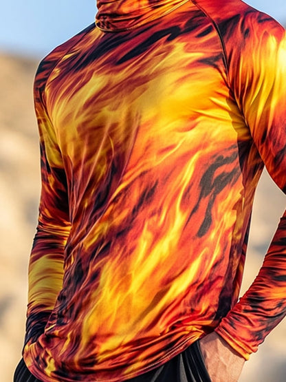 Men's Outdoor Sun Protection Breathable Cool Hooded Sun Protection Long Sleeve Top
