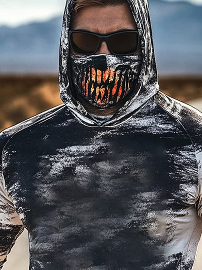Men's Outdoor Sun Protection Breathable Cool Hooded Sun Protection Long Sleeve Top
