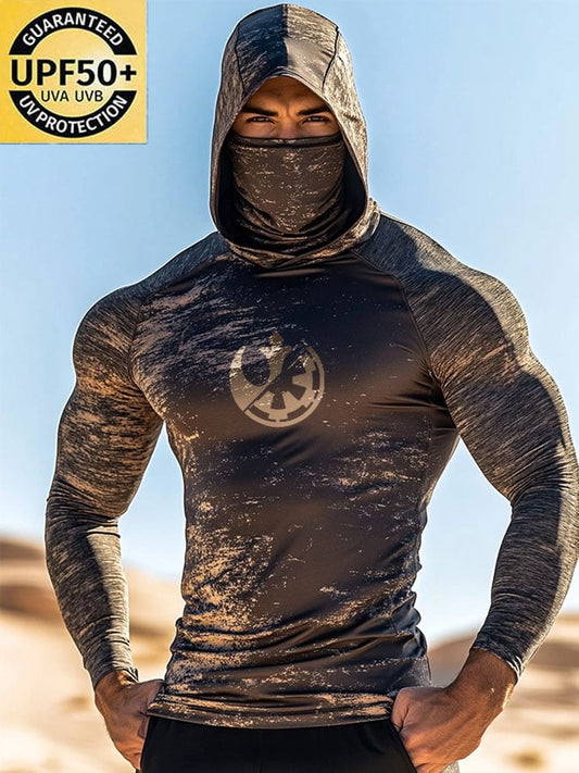 Men's Outdoor Sun Protection Breathable Cool Hooded Sun Protection Long Sleeve Top