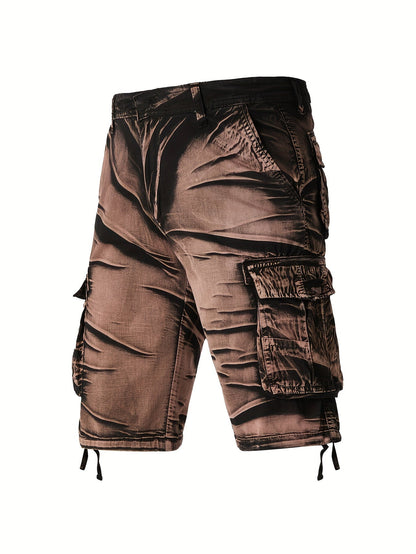 Manlyflex Camo Pattern Cotton Cargo Shorts