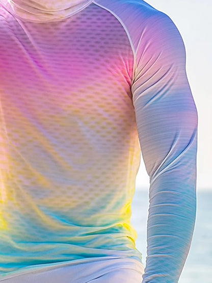 Men's Outdoor Sun Protection Breathable Cool Hooded Sun Protection Long Sleeve Top