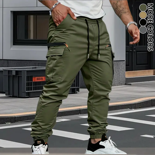 Men's Stretch Terry Work Pants – Casual Retro Fit | All-Season Daily Wear