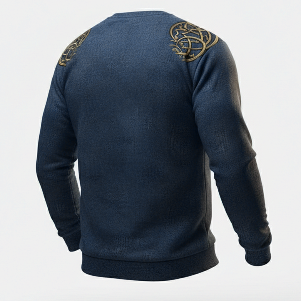 Men's Viking Wolf Celtic Knot Print Casual Sweatshirt