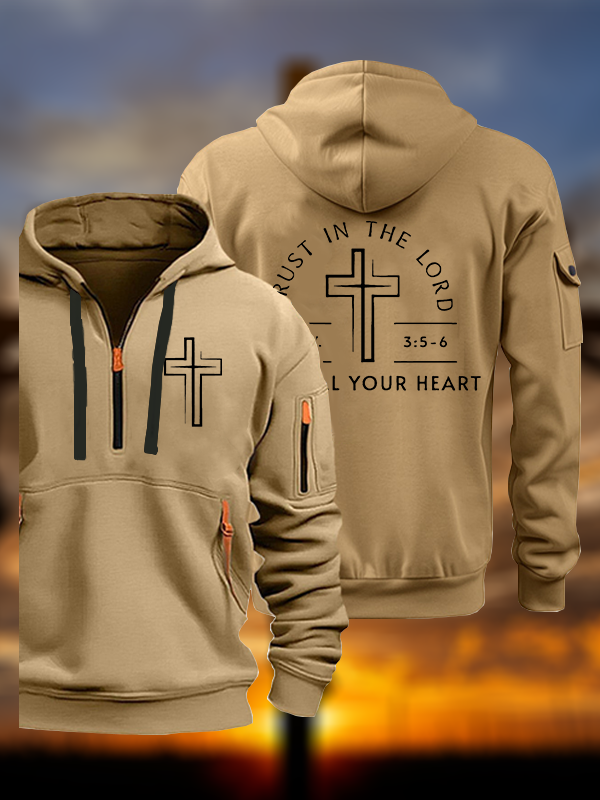 With All Your Heart Jesus God Christian Zipper Hoodies