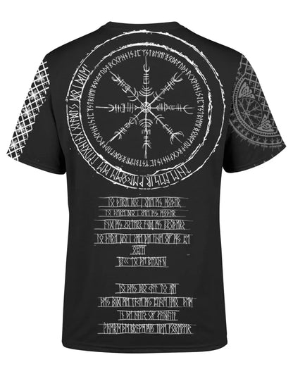 Men's Viking Print Short Sleeve Henley