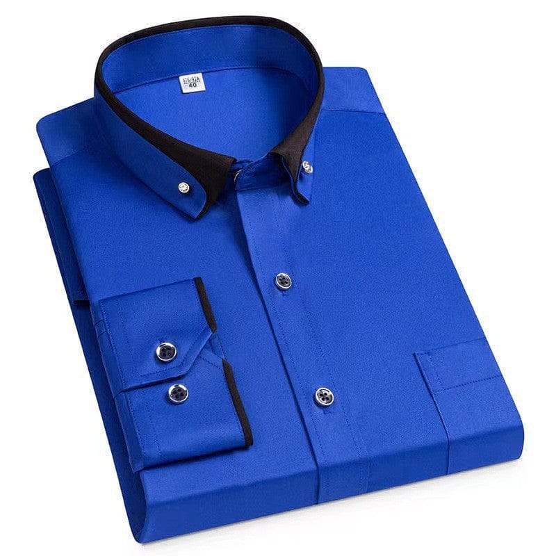 Men’s Contrast Collar Dress Shirt – Slim Fit