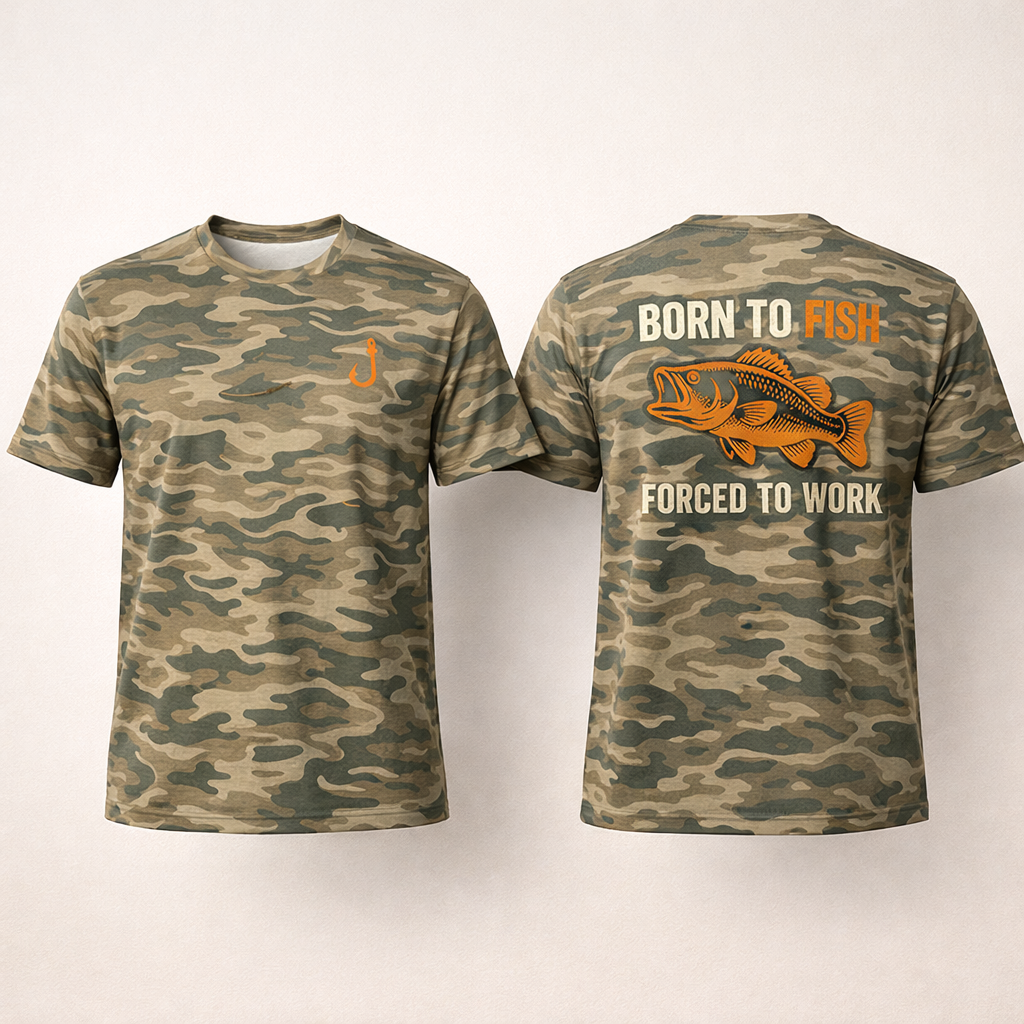 Born To Fish Force To Work T-Shirt