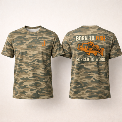 Born To Fish Force To Work T-Shirt