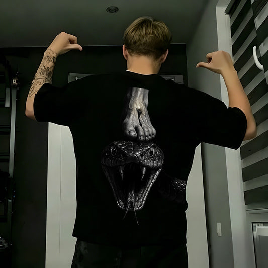 Snake Under Foot Printed Men's T-shirt