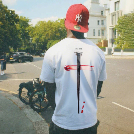 Bloody Cross Faith Printed Men's T-shirt