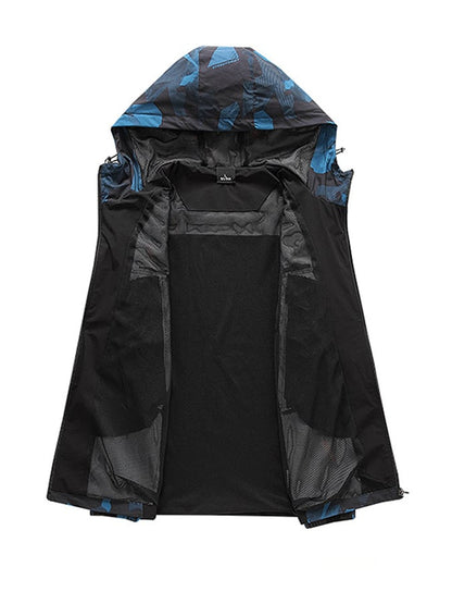 Men'S Breathable Waterproof And Windproof Outdoor Hooded Casual Jacket