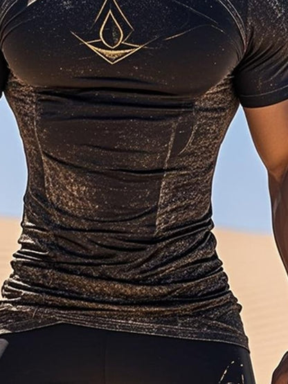 Men's Outdoor Sun Protection Breathable Cool Mask Hooded Sun Protection Short-Sleeved Top