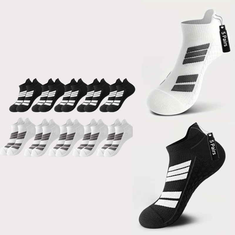 Stay-Put No-Show Sports Socks – （5-10Pairs）