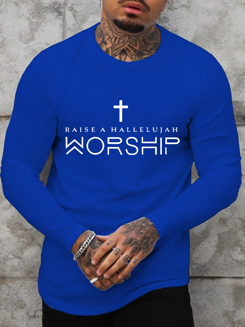 Raise Hallelujah Worship  Cotton Long Sleeve T-Shirt