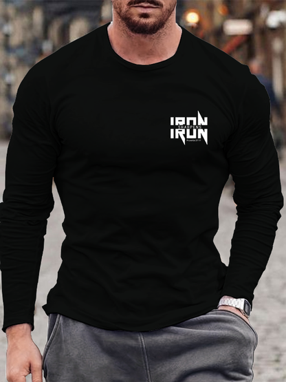 IRON SHARPENS IRON Proverbs 27:17 Christian Cotton Long Sleeve T-Shirt
