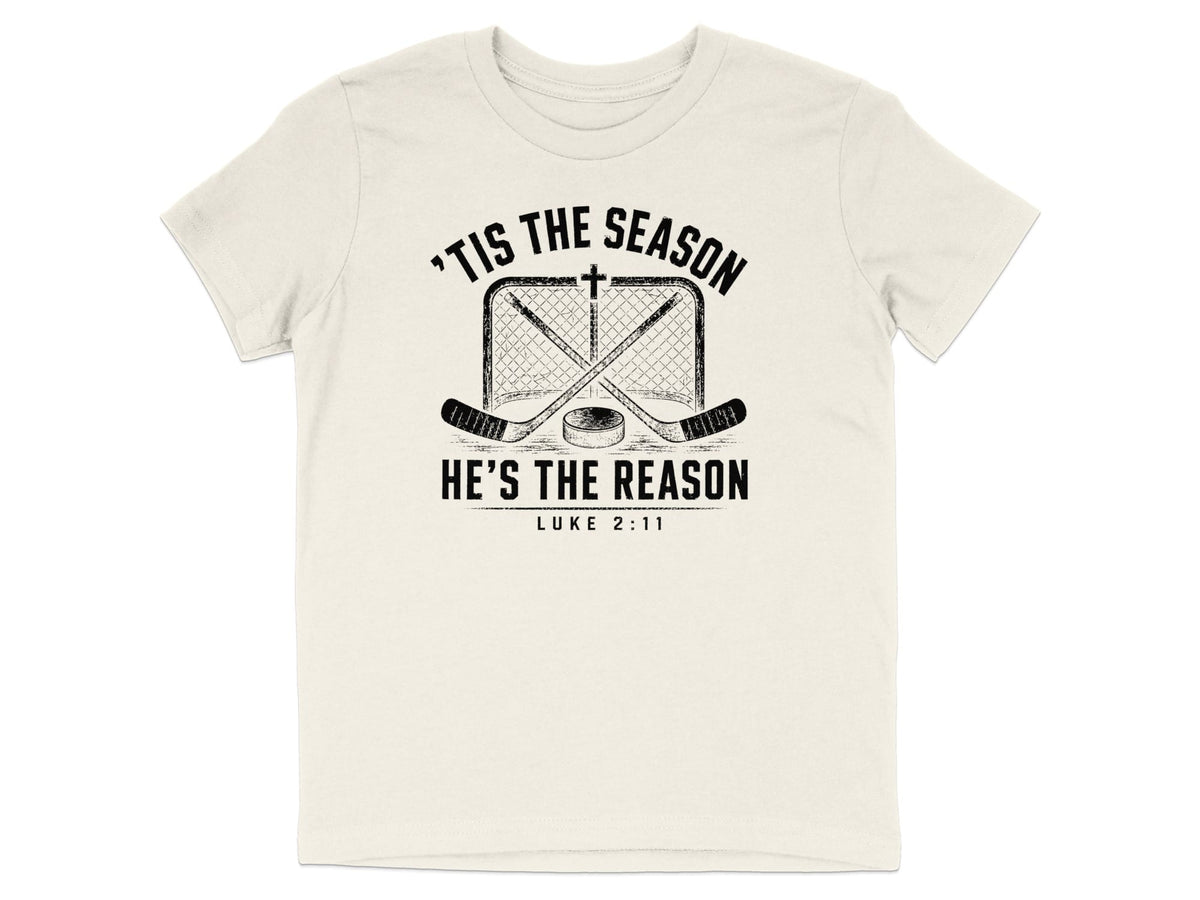 'Tis The Season He's The Reason - Hockey Youth T-Shirt