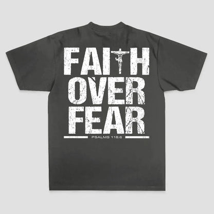 Faith Over Fear Printed Men's T-shirt