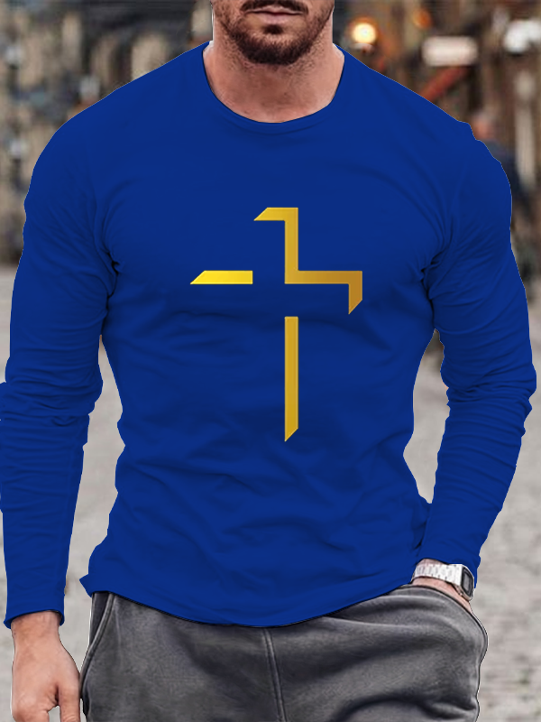 Cross Christian Cotton Long Sleeve T-Shirt