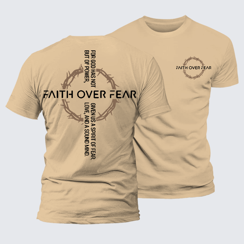 Luxe Mercerized Cotton Tee -  Faith Over Fear