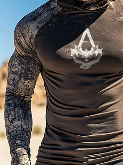 Men's Outdoor Sun Protection Breathable Cool Hooded Sun Protection Long Sleeve Top