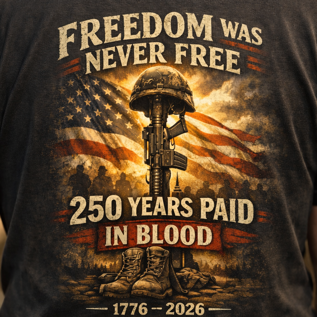 Freedom Was Never Free – 250 Years Paid In Blood T-Shirt