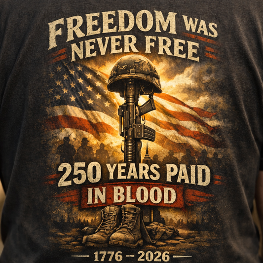 Freedom Was Never Free – 250 Years Paid In Blood T-Shirt