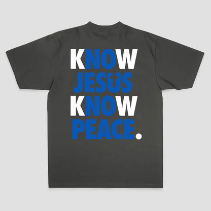 Know Jesus Know Peace Printed Men's T-shirt