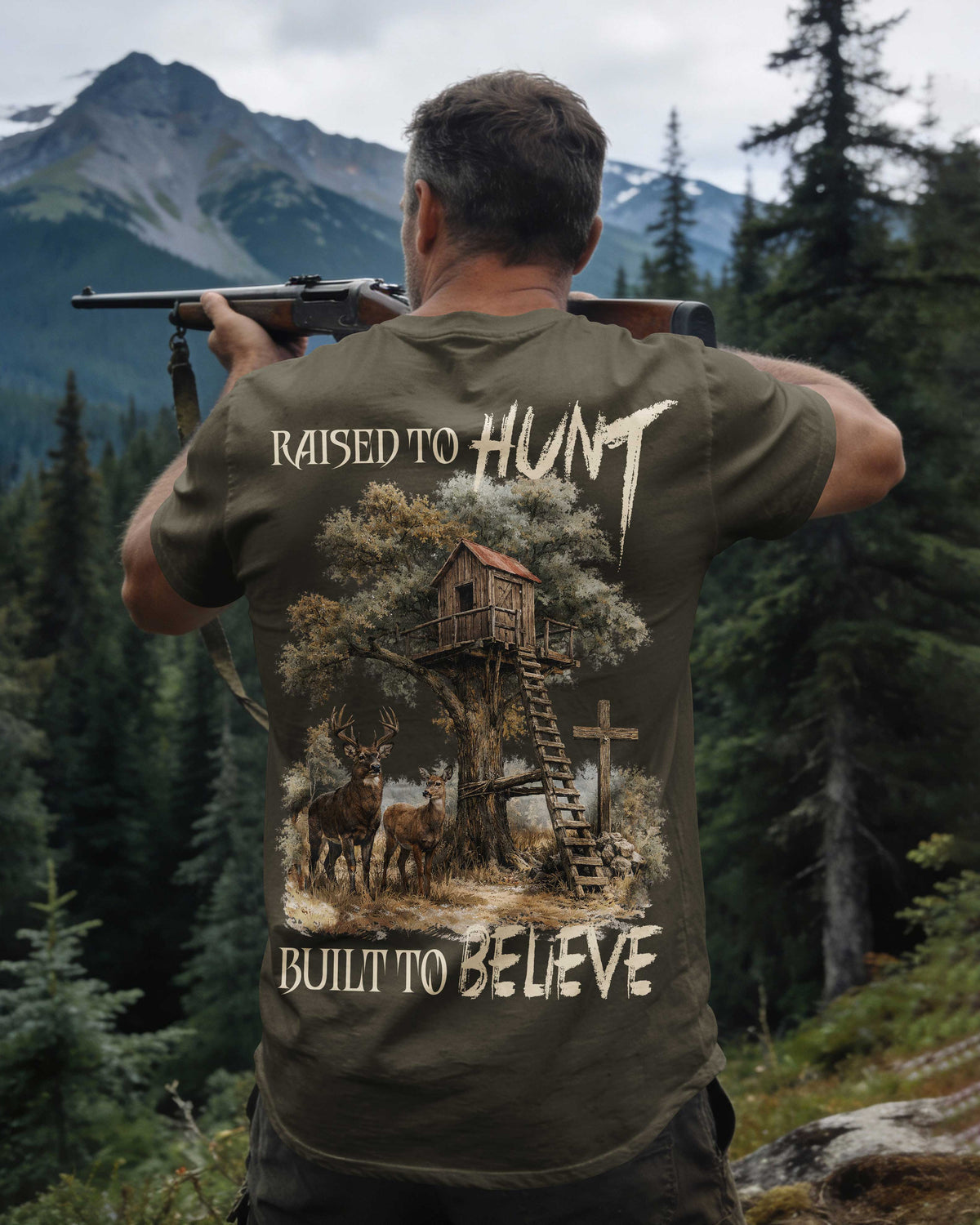 Raised To Hunt Built To Believe T-Shirt