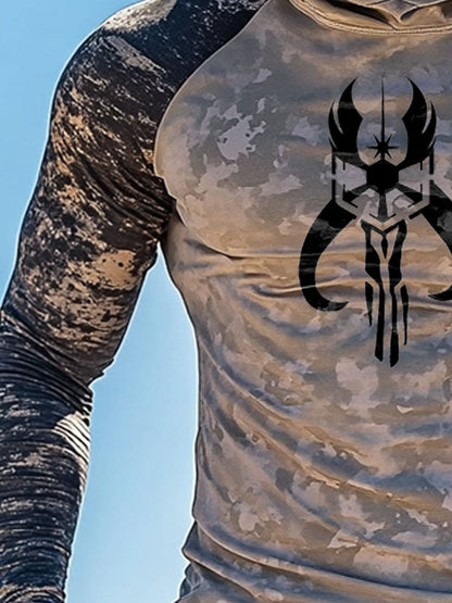 Men's Outdoor Sun Protection Breathable Cool Hooded Sun Protection Long Sleeve Top