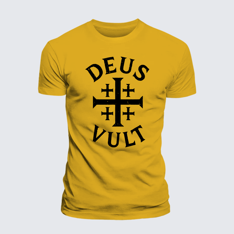 Luxe Mercerized Cotton Tee - Deus Vult