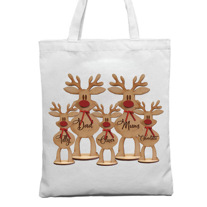 Moose Christmas Gift Tote Bag Canvas Bag