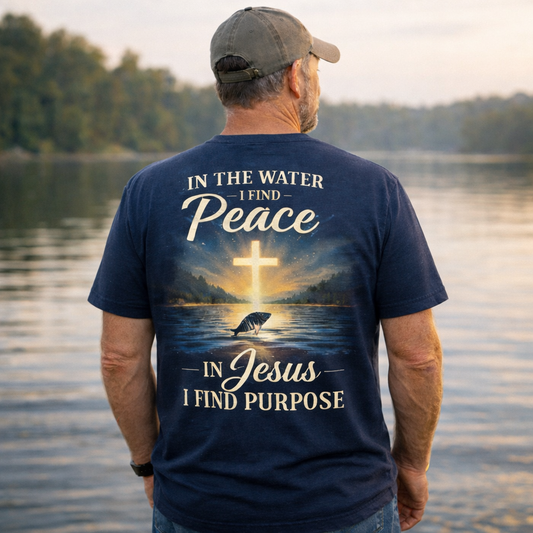 In The Water I Find Peace - In Jesus I Find Purpose T-Shirt