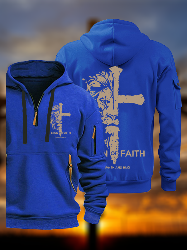 Man of Faith  Jesus God Christian Zipper Hoodies