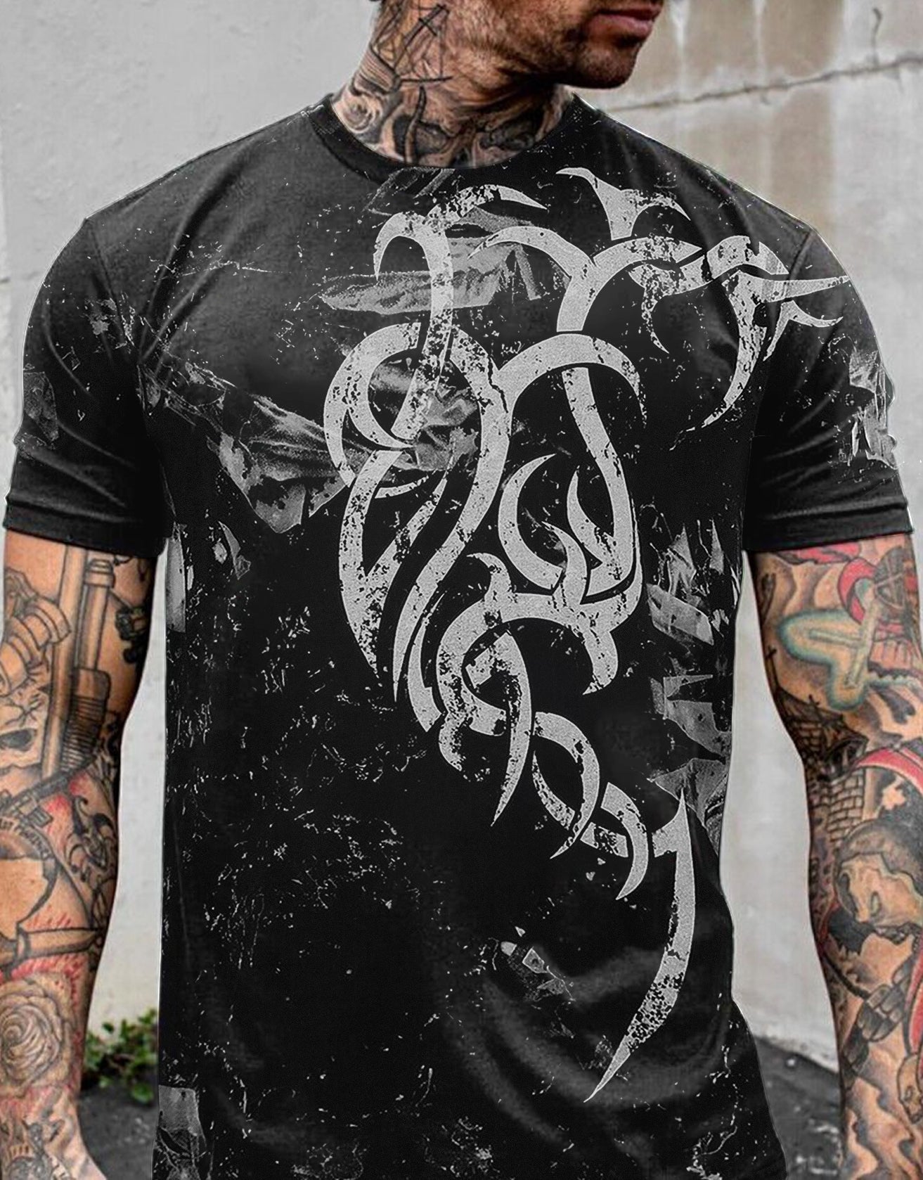 Viking Digital Print 3D Printed T-shirt