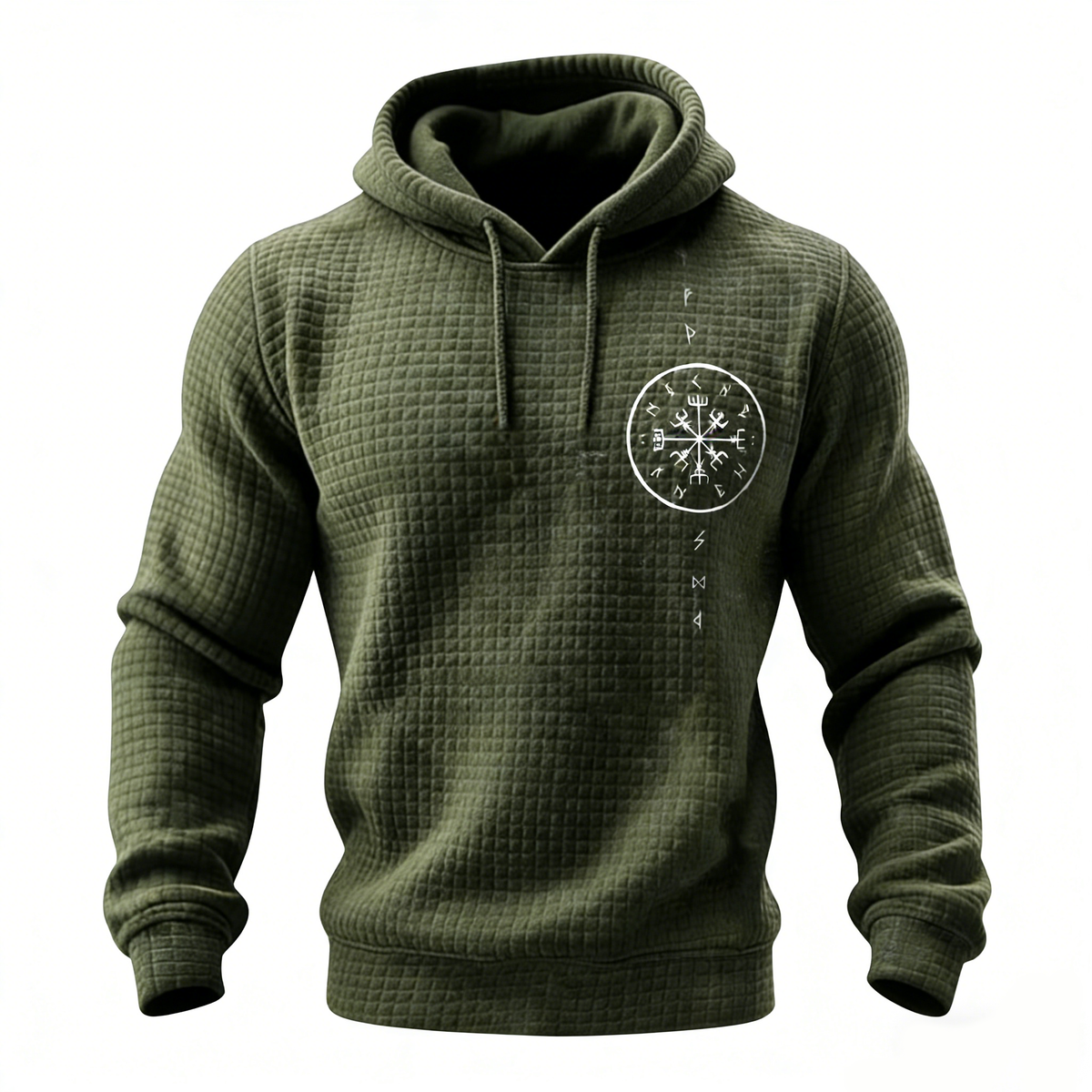 Nordic Viking Vegvísir Valhalla Casual Long-Sleeve Hoodie