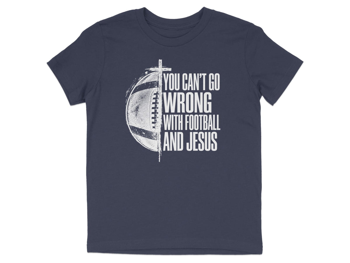 Football And Jesus Youth T-Shirt