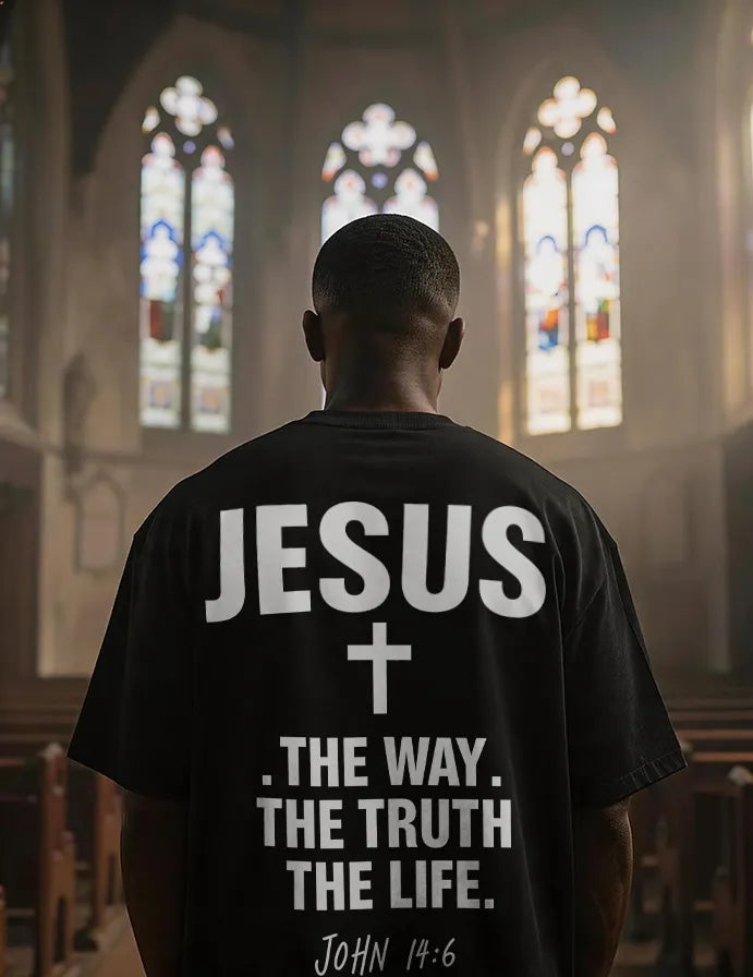 Jesus The Way. The Truth. The Life. John 14:6 Printed Men's T-shirt