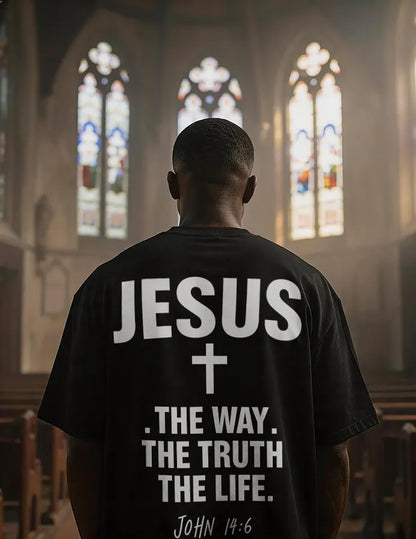 Jesus The Way. The Truth. The Life. John 14:6 Printed Men's T-shirt
