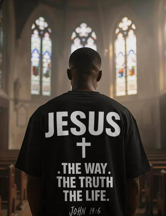 Jesus The Way. The Truth. The Life. John 14:6 Printed Men's T-shirt