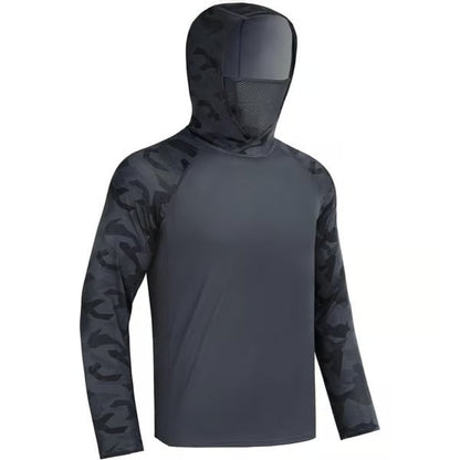 Sun Hoodie with Built-In Face Cover