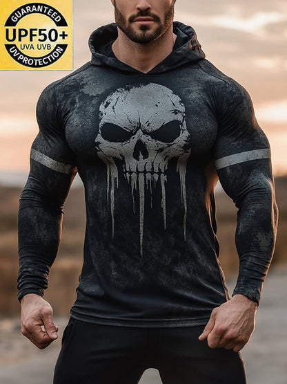 Men's Outdoor Sun Protection Cool Hooded Sun Protection Long Sleeve Top