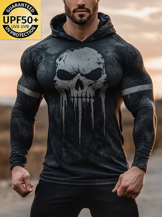 Men's Outdoor Sun Protection Cool Hooded Sun Protection Long Sleeve Top