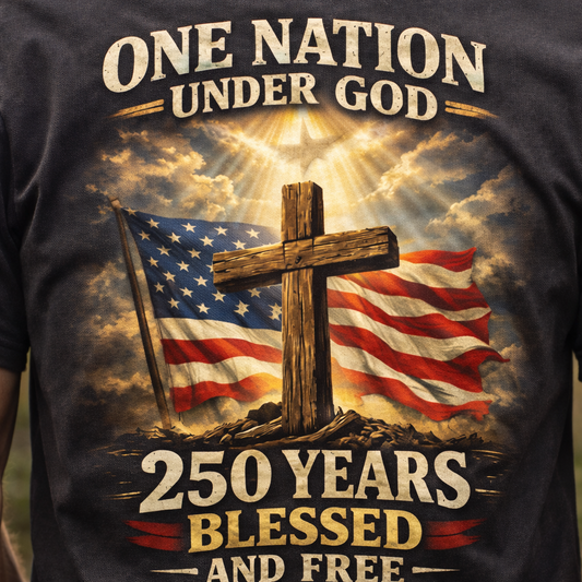 One Nation Under God – 250 Years Blessed And Free T-Shirt