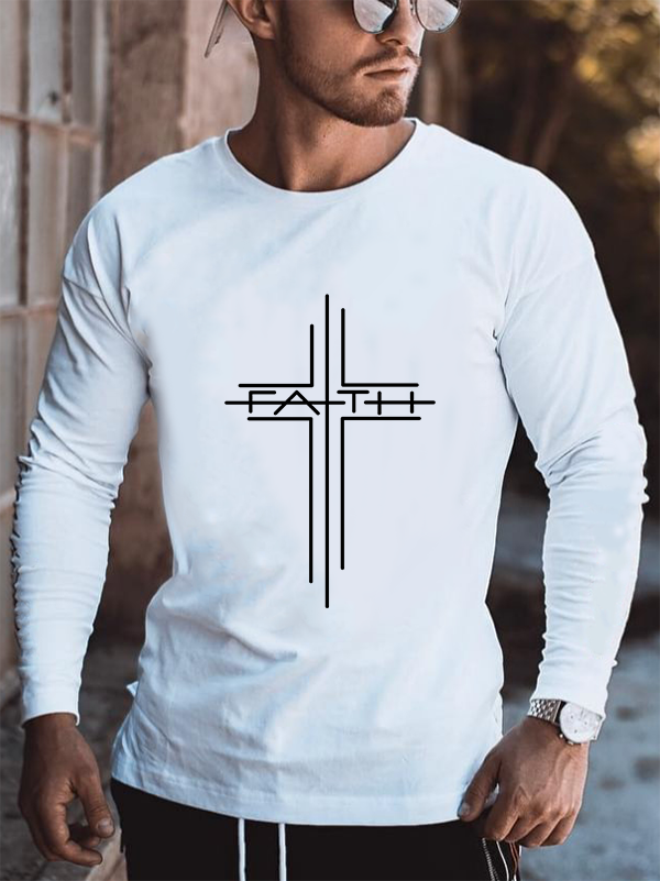 Faith & Cross Men's Long Sleeve T-Shirt