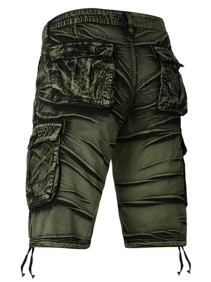 Manlyflex Camo Pattern Cotton Cargo Shorts