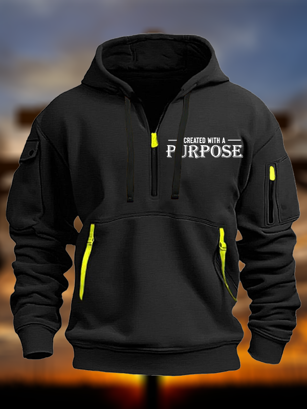 Created With A Purpose Jesus God Christian Zipper Hoodies