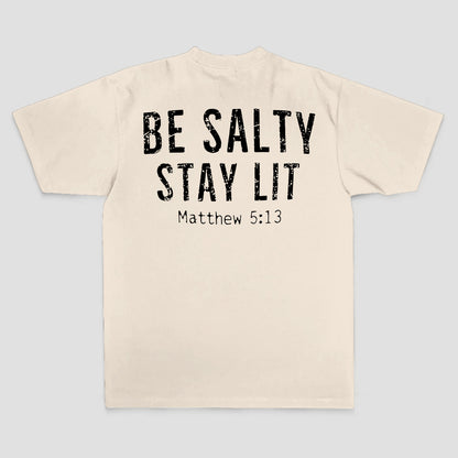 Be Salty Stay Lit Printed Men's T-shirt