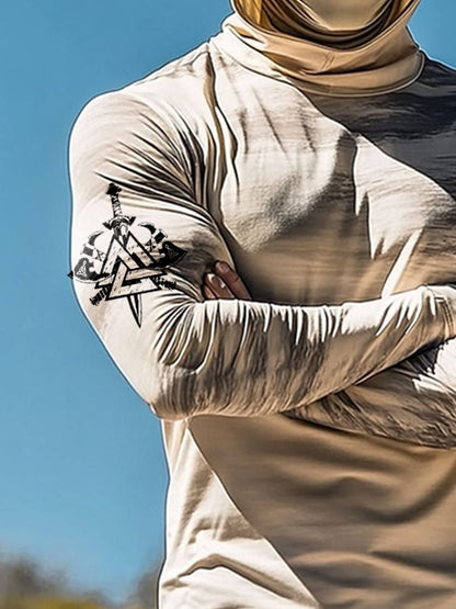 Men's Outdoor Sun Protection Breathable Cool Hooded Sun Protection Long Sleeve Top