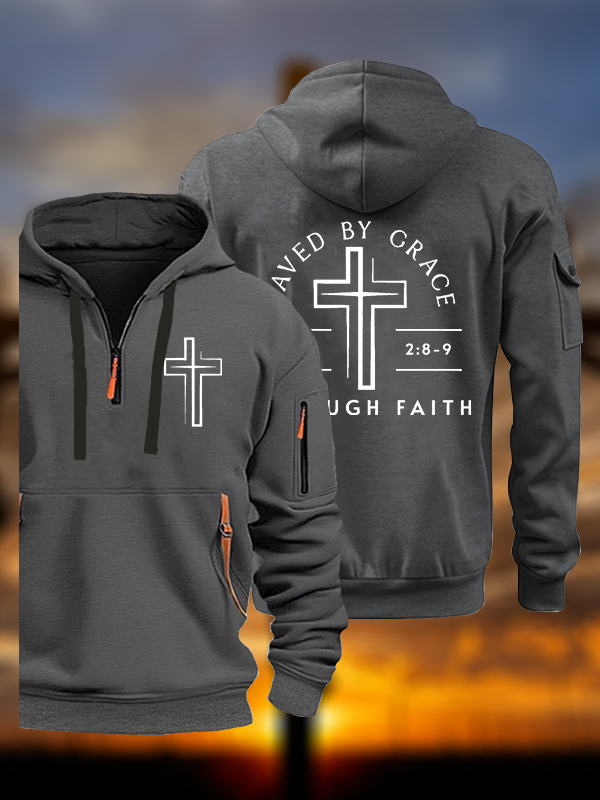 Through Faith Jesus God Christian Zipper Hoodies